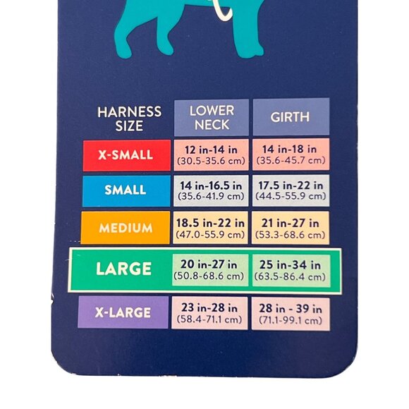 Top Paw Teal Cheetah Adjustable Fashion Comfort Dog Pet Harness Size Large NWT - Picture 5 of 5